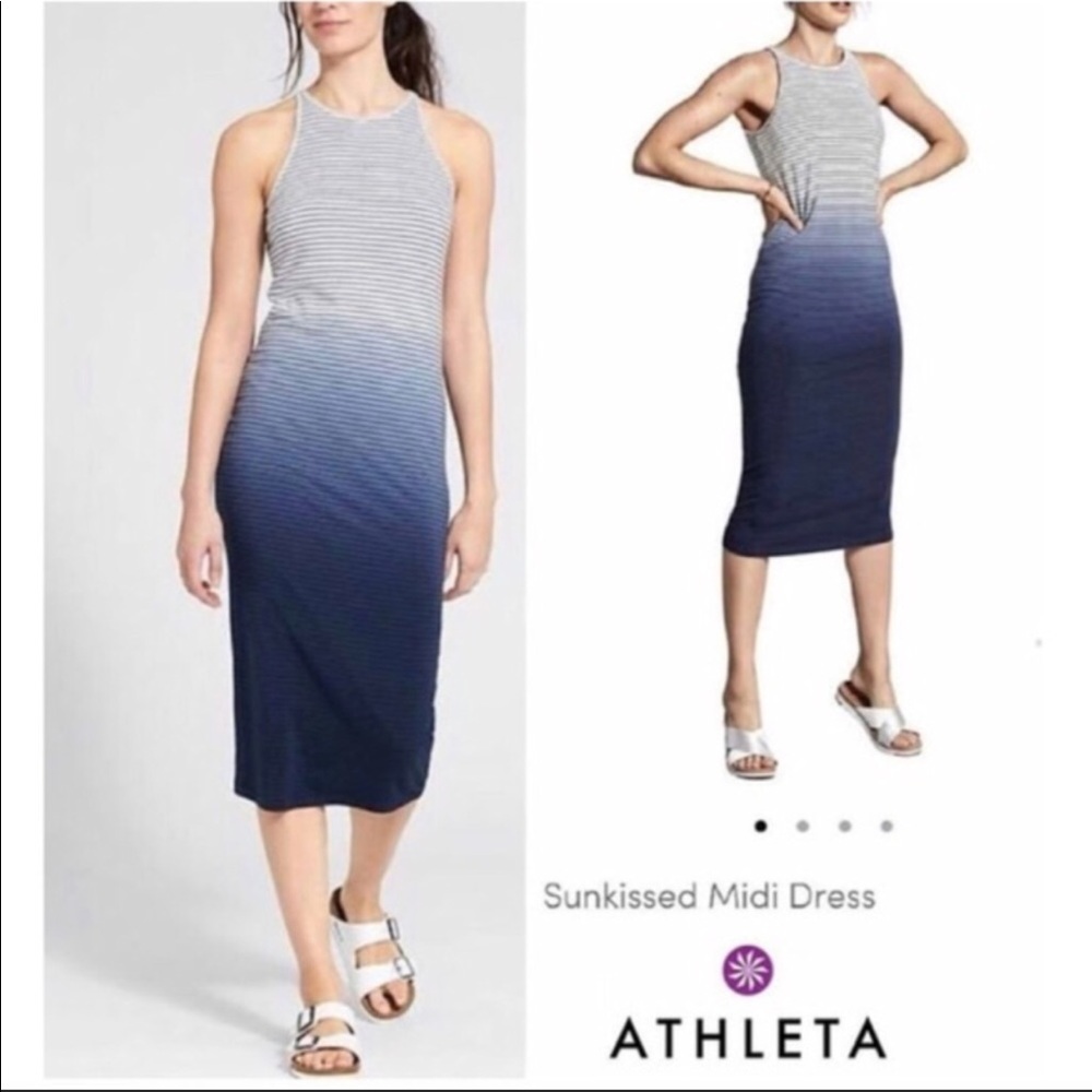 Athleta sun kissed midi dress NWT